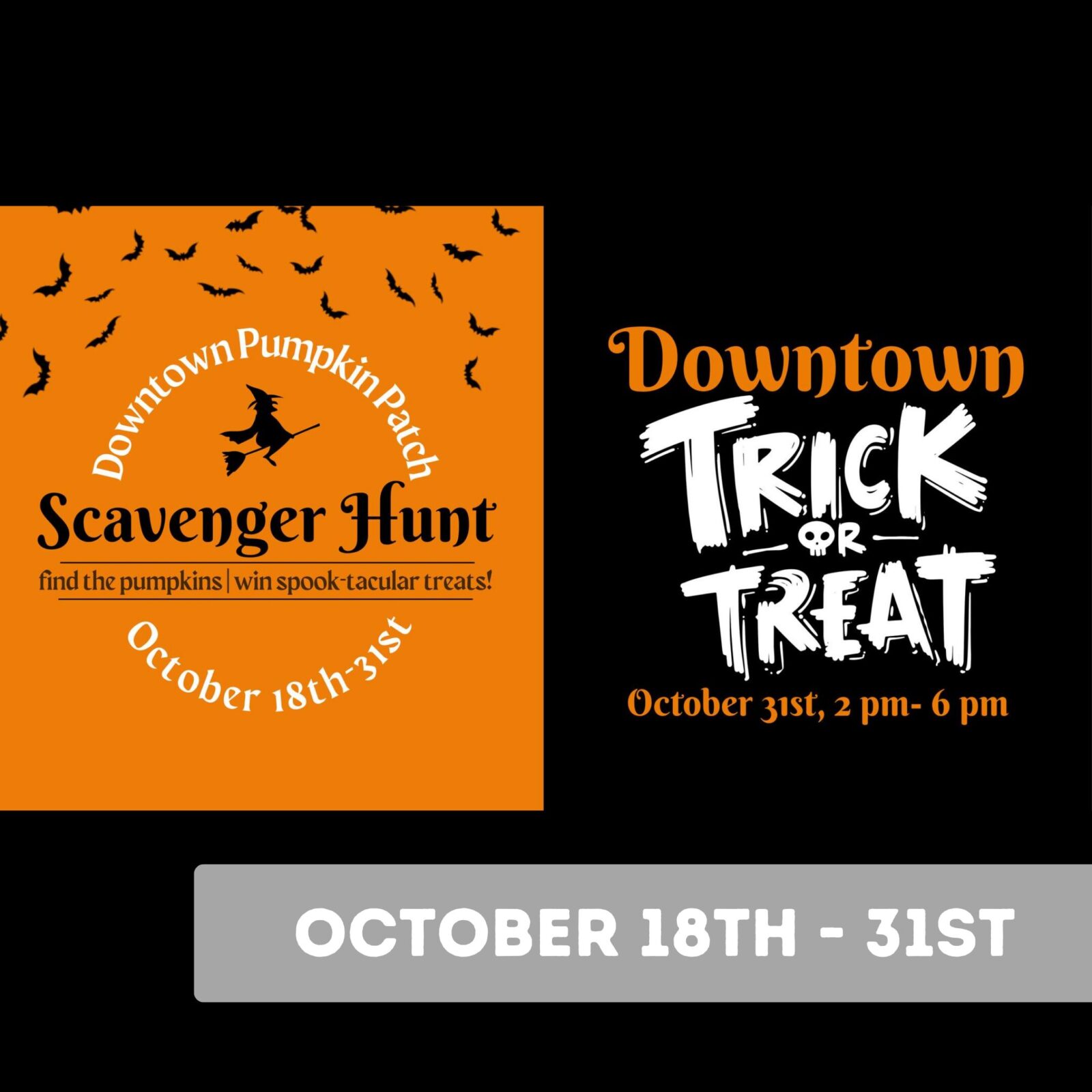 Downtown Pumpkin Patch Scavenger Hunt & Trick or Treat